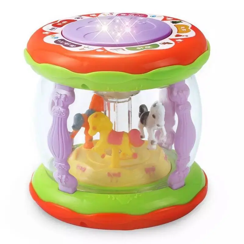 Горячая Распродажа Xie Cheng 6006 Merry-go-round микрофон музыкальный барабан Dream Park Merry-go-round Музыкальный барабан