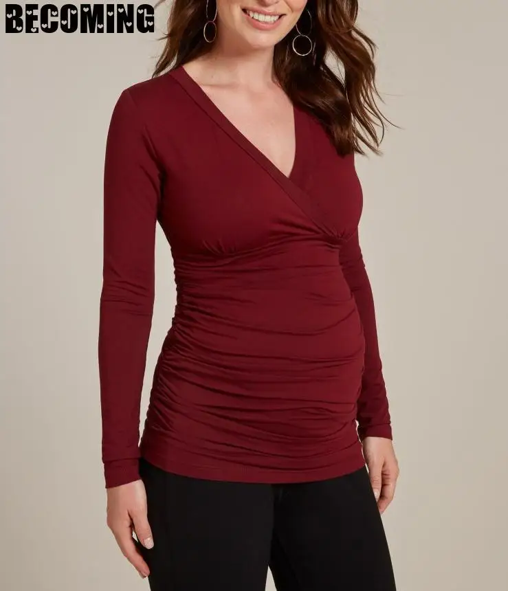 

BIG Cotton Women Maternity Tees Autumn Tshirts Pregnancy Long Sleeve Winter Pregnant Nursing Tank Tops
