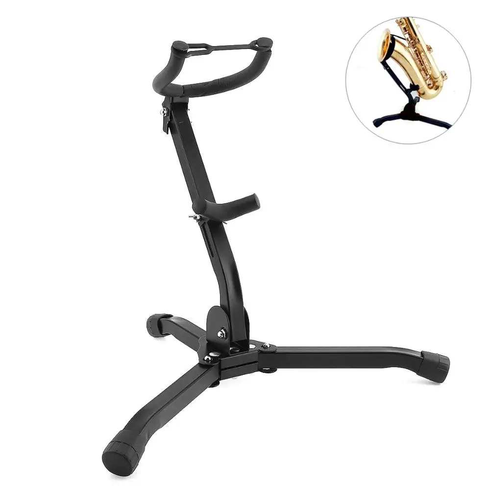 US $16.54 Foldable Portable Alto Tenor Saxophone Stand Sax Tripod Holder Instrument Saxophone Accessories for AltoTenor Saxophone