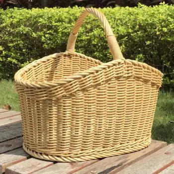 

Ins picnic basket large shopping basket weaving basket fruit basket shopping basket shopping basket storage basket hamper