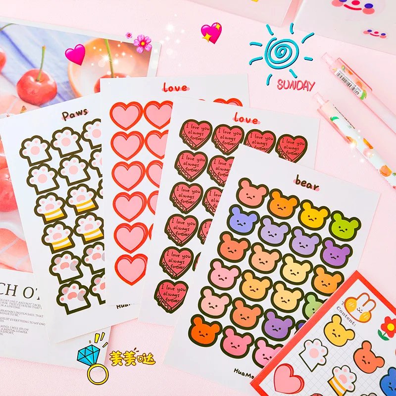 

girl heart hand sticker children label stickers love sealing stickers DIY mobile phone shell decoration refrigerator stickers
