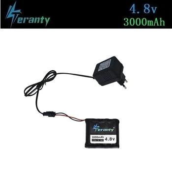 

Upgrade 4.8v 3000mah NiMH Battery + Charger For Rc toys Cars Tanks Robots Boats Guns Ni-MH AA 4.8v Rechargeable Battery Pack
