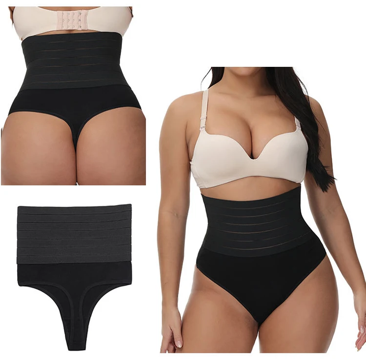 strapless shapewear Women High Waist Shaping Thong Breathable Body Shaper Panties Slimming Tummy Underwear Meet'r Butt Lifter Seamless Shaperwear spanx shapewear