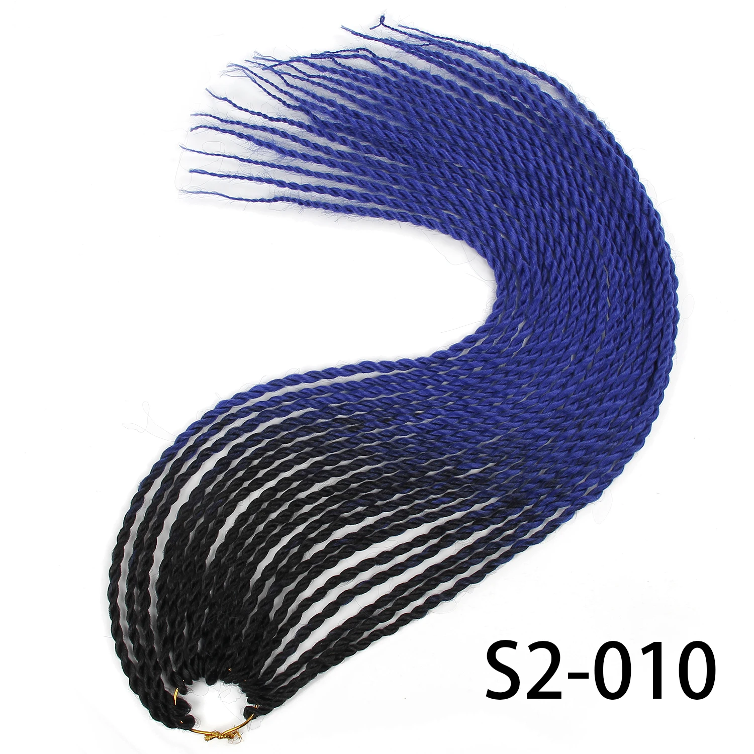 Вязанные косички, 24 дюйма, Омбре, Сенегальские, скрученные волосы, синтетические косички, волосы, серый, блонд, розовый, коричневый, вязанные, скрученные волосы - Цвет: M1b/синий