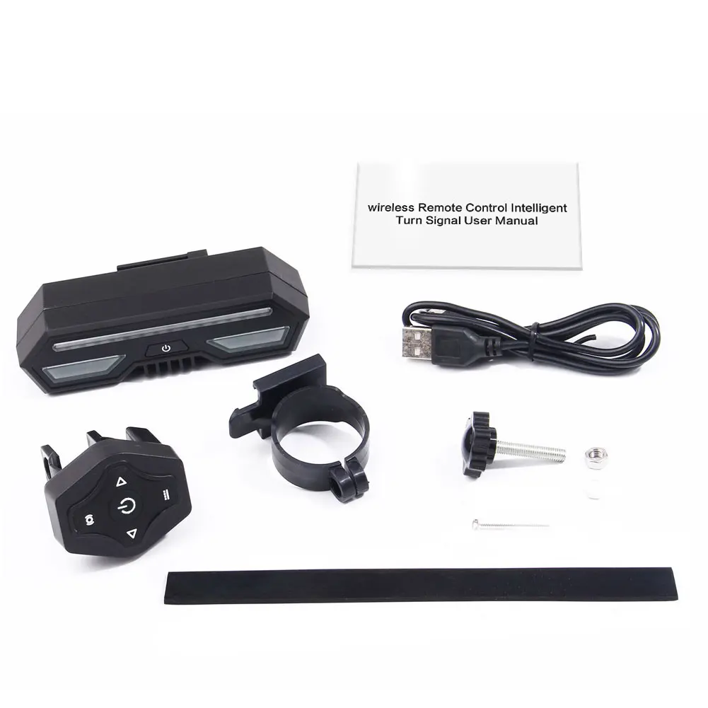 Bike Tail Light with Turn Signals Wireless Remote Control Bicycle Tail Light Safety Brake Lights and Warning Light 2200mAh USB