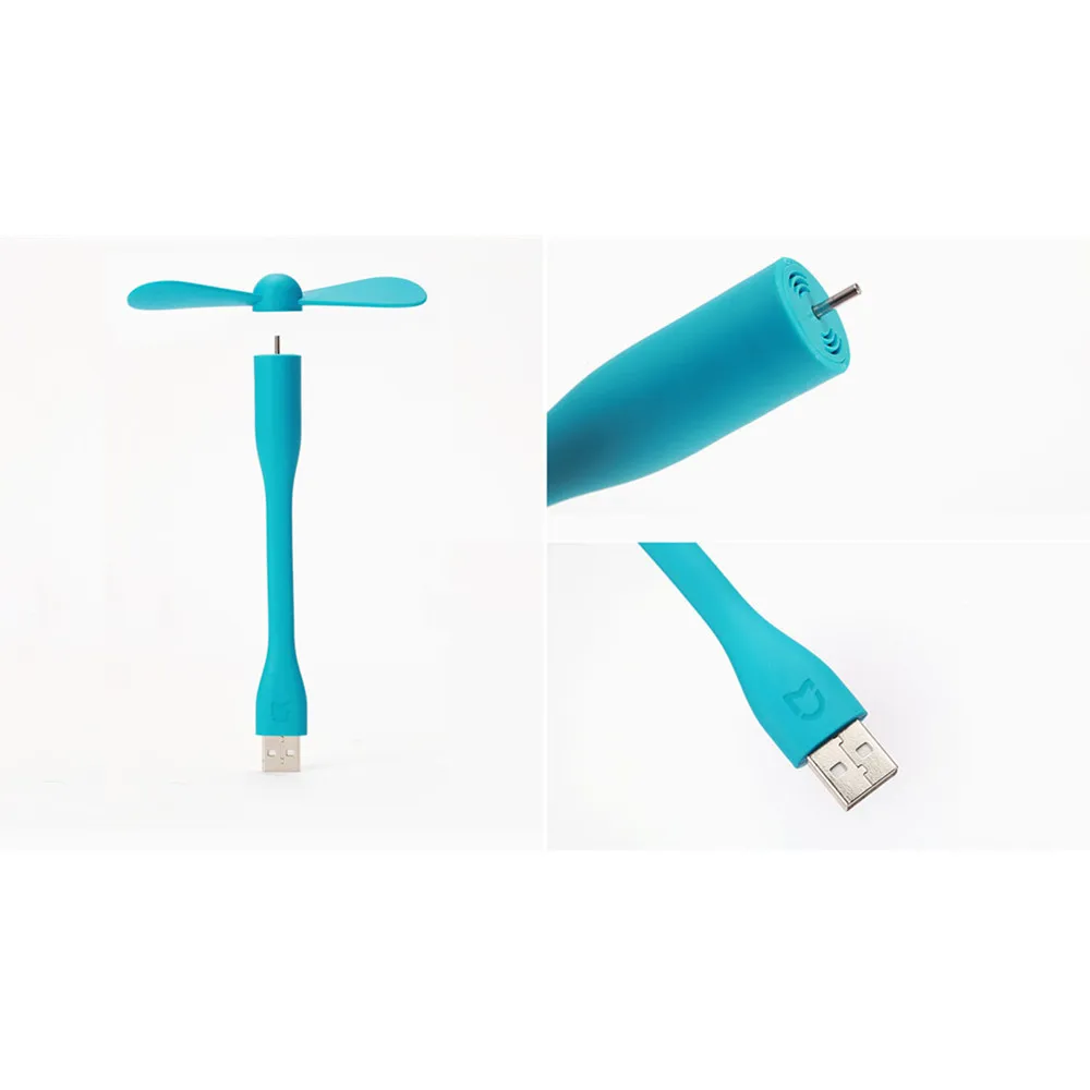 Оригинальный мини вентилятор Xiaomi с USB гибкий маленький размер для внешнего