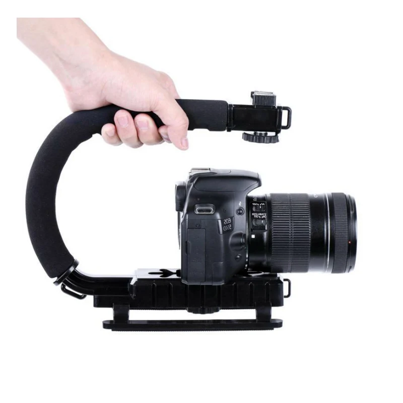 

U-Grip Handheld Smartphone Video Rig Triple Cold Shoe Steadicam Stabilizer for Nikon Canon 5D Sony A7 A9 DSLR Videomakers Vlog