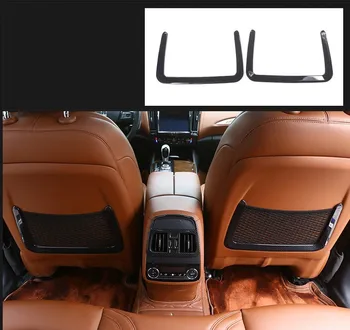 

2Pcs Carbon Fiber Style Rear Seat Back Frame Cover Trim for Maserati Levante 2017-2018 Car Accessories Interior