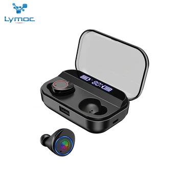 

LYMOC Newest TWS 5.0 HiFi Wireless Earphones Bluetooth Headsets 3 Batteries LED Display Touch Control Earbuds Charger for phone