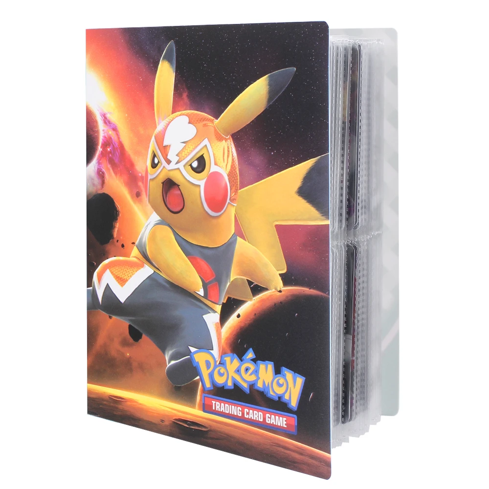 Descuento Soporte para tarjetas de Pokémon, álbum de tarjetas de Anime de dibujos animados, VMAX GX EX, carpeta de colección, Chico, juguete para regalo, 240 Uds. pBQKMNWEbxM