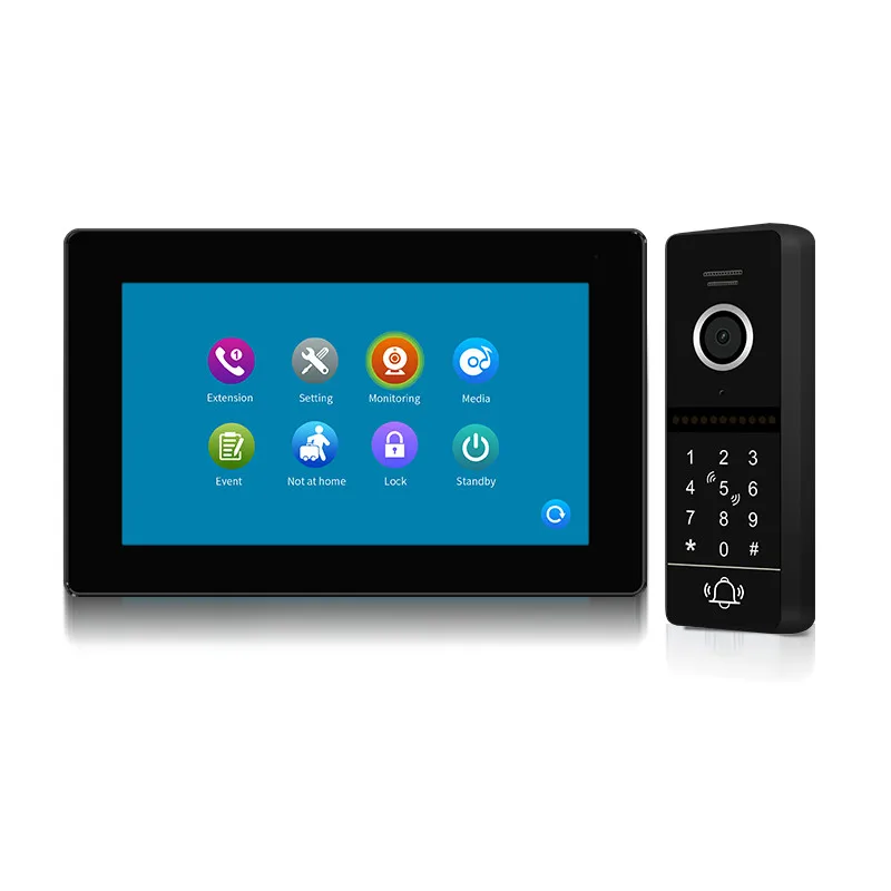Wired 7\ Record Screen 1080P IR Video intercom Door Phone RFID Code Keypad Unlock Doorbell Support 128GB SD card Free Shipping Wired 7\ Record Screen 1080P IR Video intercom Door Phone RFID Code Keypad Unlock Doorbell Support 128GB SD card Free Shipping