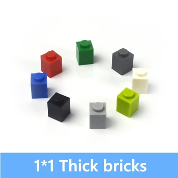 

300pcs 1x1 DIY Bulk Building Blocks Compatible All Brands Dot Thick bricks multiple color Educational Creative Toys for Children