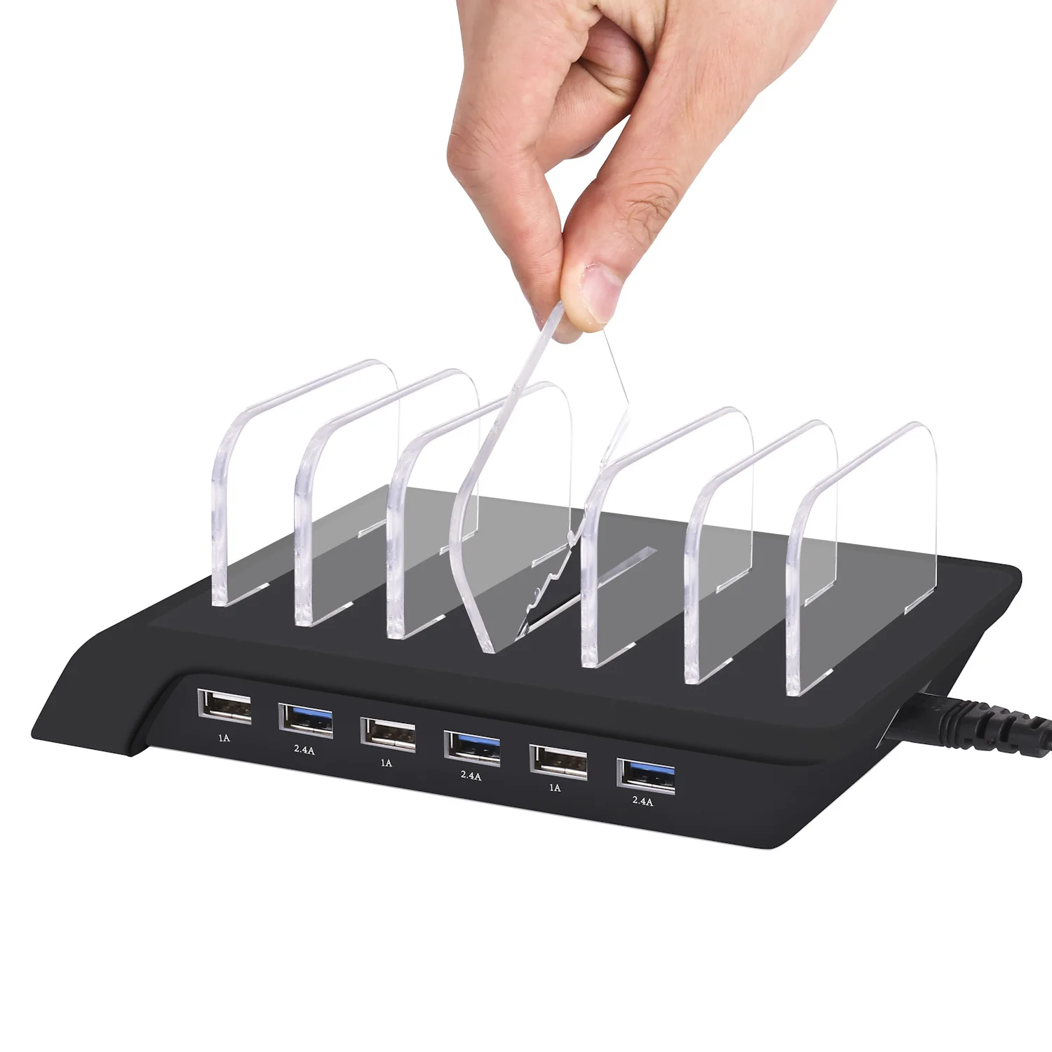 

Creative New Style Six Ports USB Charger Holder Mobile Phone Bracket Multi-functional Mobile Phone Tablet Charging Station