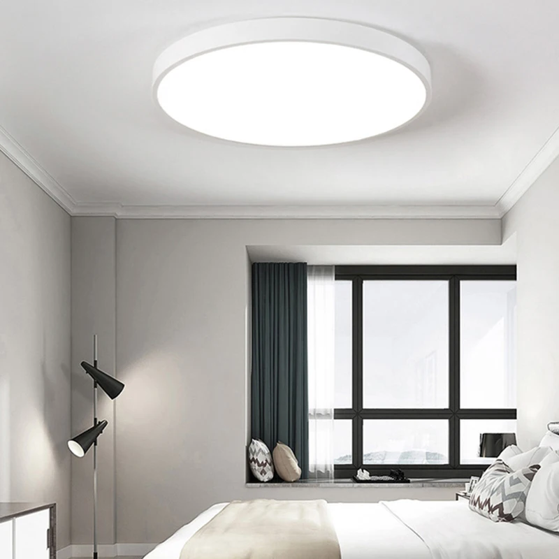 

LED Ceiling Light Ultra-thin 5CM LED Mordern Simple Lamp Black White Round Square for Living Room Bedroom Foyer Dinning Room