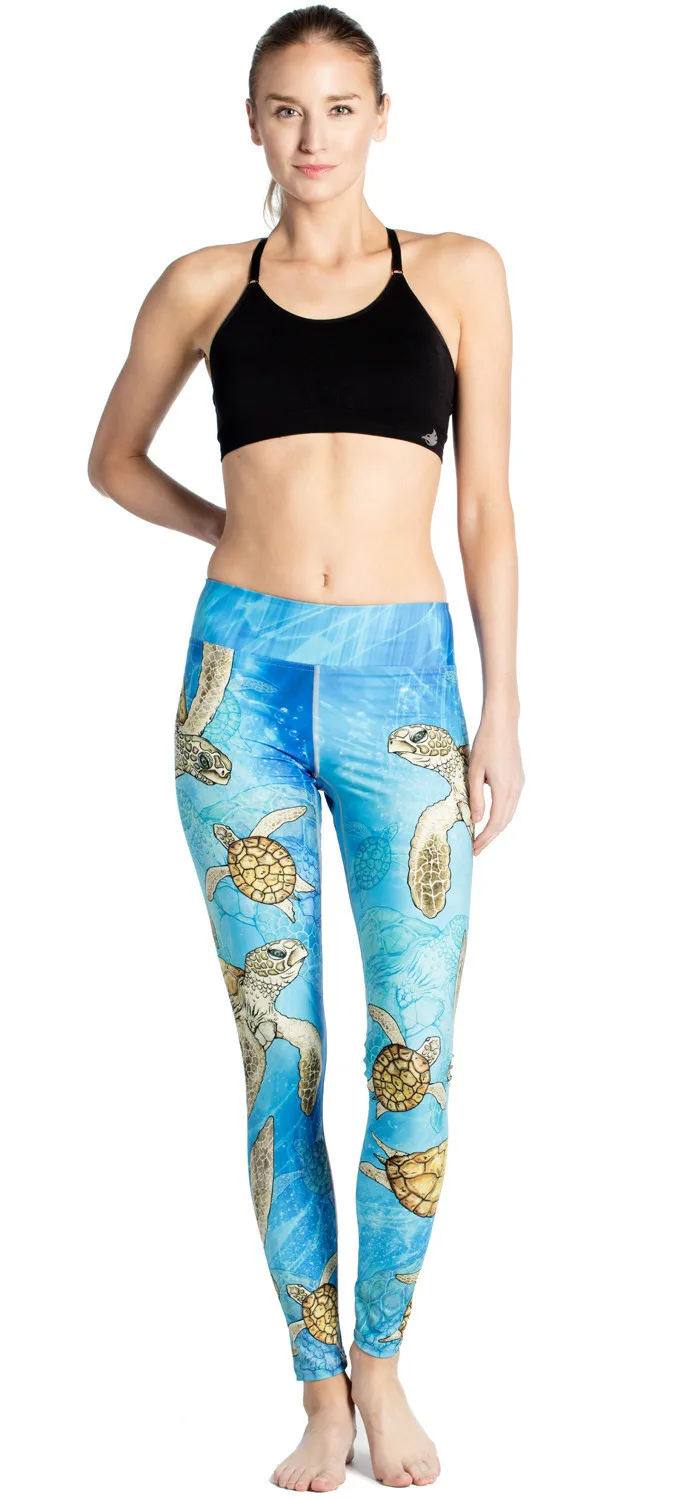 Tortoise Slim Hip Raising Exercise Ventilation Super Bomb Speed Dry Nine-point lady Pants leggings |