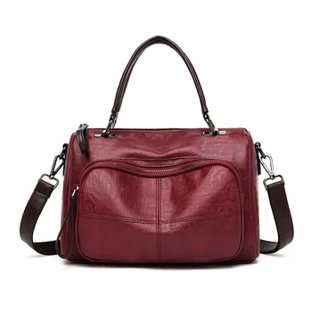 

2020 Vintage High Quality Luxury Handbags Women Designer Shoulder Bag Soft Leather Messenger Bag Casual Sac Main Femme Tote Bag