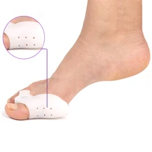 Комплект из 2 предметов, от болезненной опухоли на корректор-выпрямитель дышащая косточка на большом пальце Силиконовые серьги гелевые носки разделитель пальцев массажер для ног