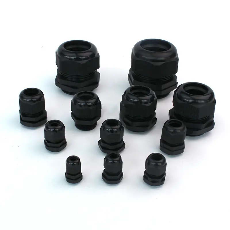 1/2/5/10pcs Waterproof Cable Gland Cable Entry IP68 PG7-PG36  White/Black Nylon Plastic Connector Joint - Image 2