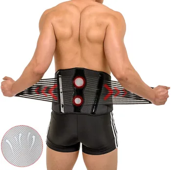 

Sports Lumbar Brace Waist Support Belt Posture Relieves Pressure Band Protect belt weightlifting Back Support bar Protective