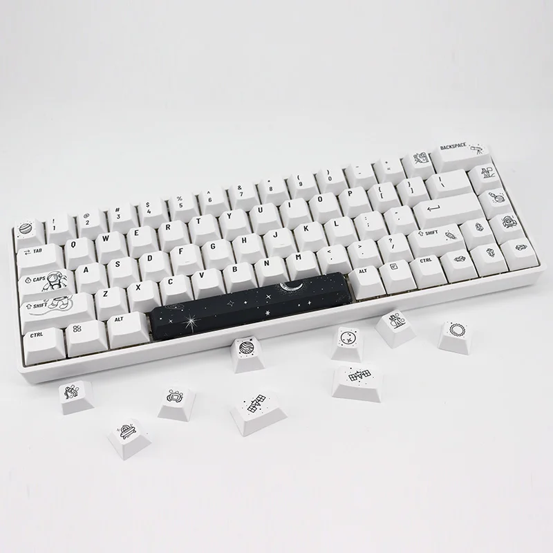 Chaves Gmk Espaço Exterior Tema Keycap Pbt Tintura Sublimação Teclado Mecânico Tampa Chave Cereja Perfil para Cruz mx Switches 140 - Imagem 3