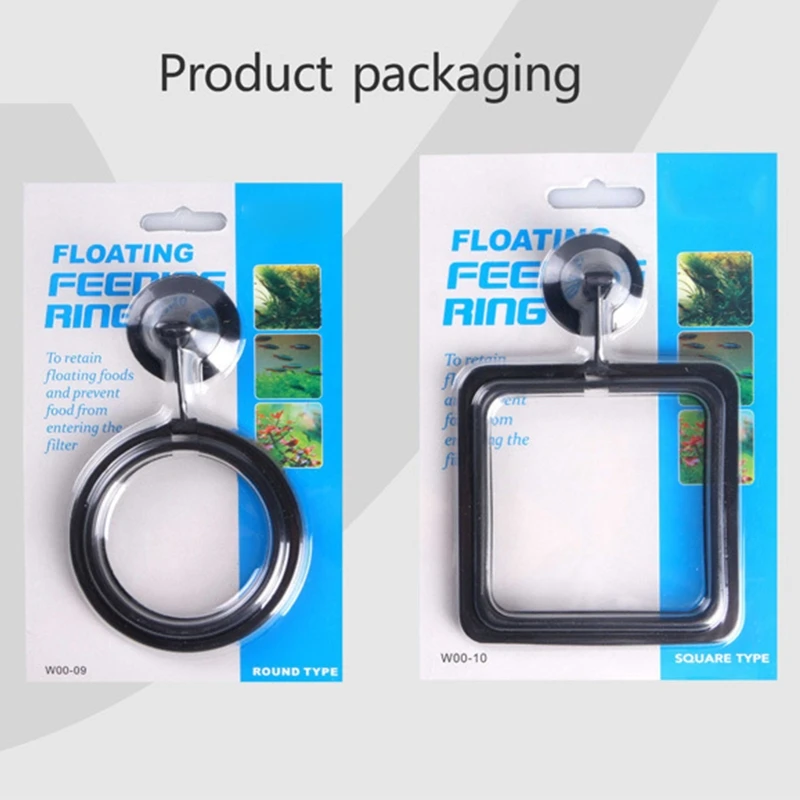 

2 Pcs Aquarium Fish Feeding Ring Fish Tank Floating Food Feeders Suction Cup R9JC