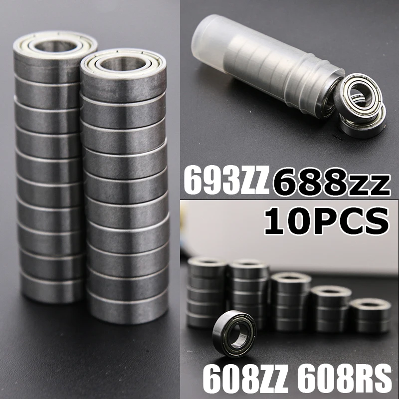 

10PCS 688ZZ/693ZZ/608RS/608ZZ Bearing ABEC-5 1 Miniature Mini Ball Bearings Parts Deep Groove Flanged Pulley Wheel