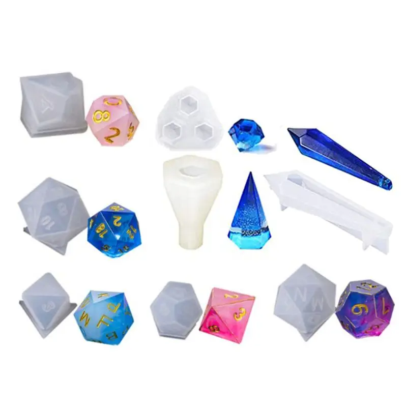 

Shapes Dice Fillet Square Triangle Dice Mold Dice Digital Game Silicone Mould
