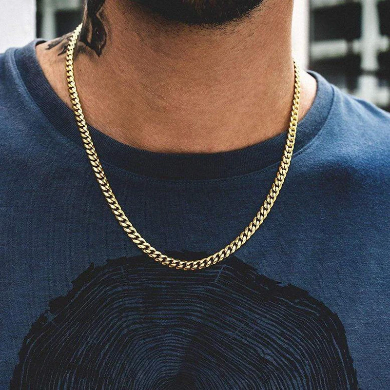 2020 Classic Men Necklace Width 3 To 7 MM Stainless Steel Long Necklace For Men For
