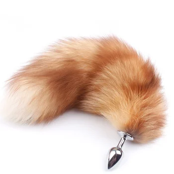 Separable Anal Plug Real Fox Tail Adult Sex Games Butt Plug Women Couple Anal Sex Tail Toys Wholesale 4