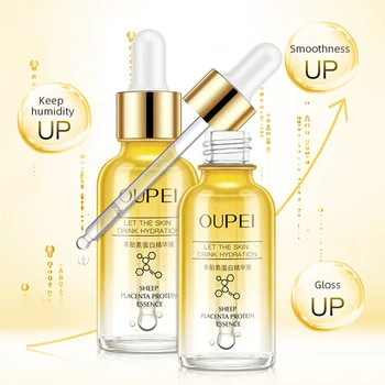 

Face Serum Moisturizing Hydrating Firming Rejuvenating Facial Care Liquid Mild Sheep Placenta Protein Essence