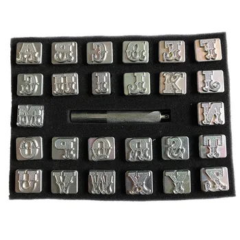 

Alphabet Printing Tool Carving Leather Art Alphabet Set Letters Stamp Handmade Durable Portable Metal DIY Tools