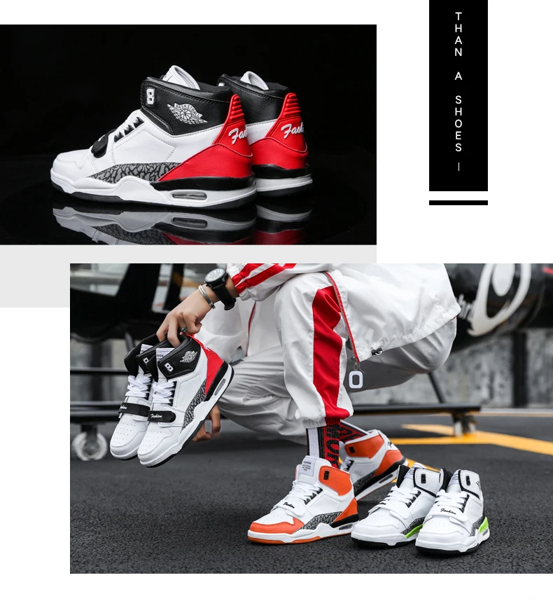 Новые Брендовые мужские баскетбольные кроссовки с воздушной подушкой, противоударные баскетбольные кроссовки, долговечная спортивная обувь для улицы, высокие кроссовки Jordan