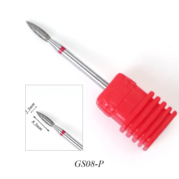 21 тип керамический сверло для ногтей Полировка роторные заусенцы фрезы для электрических аксессуары для маникюра кутикулы лаги/M/S-1 - Цвет: GS08-P