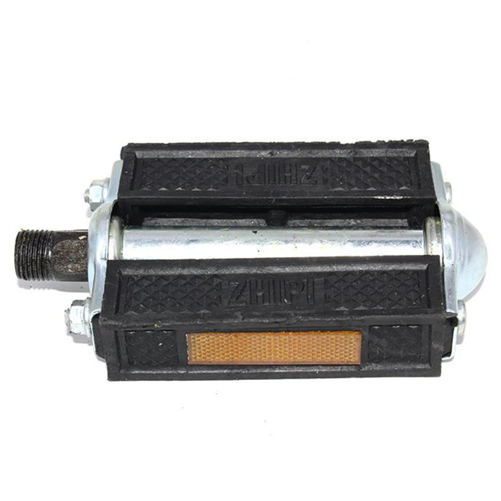 Vintage Cruiser Bike Block Pedals 9/16' Ball Bering Flat Pedal Replacement Black for 26''/28'' Vintage Retro Bikes