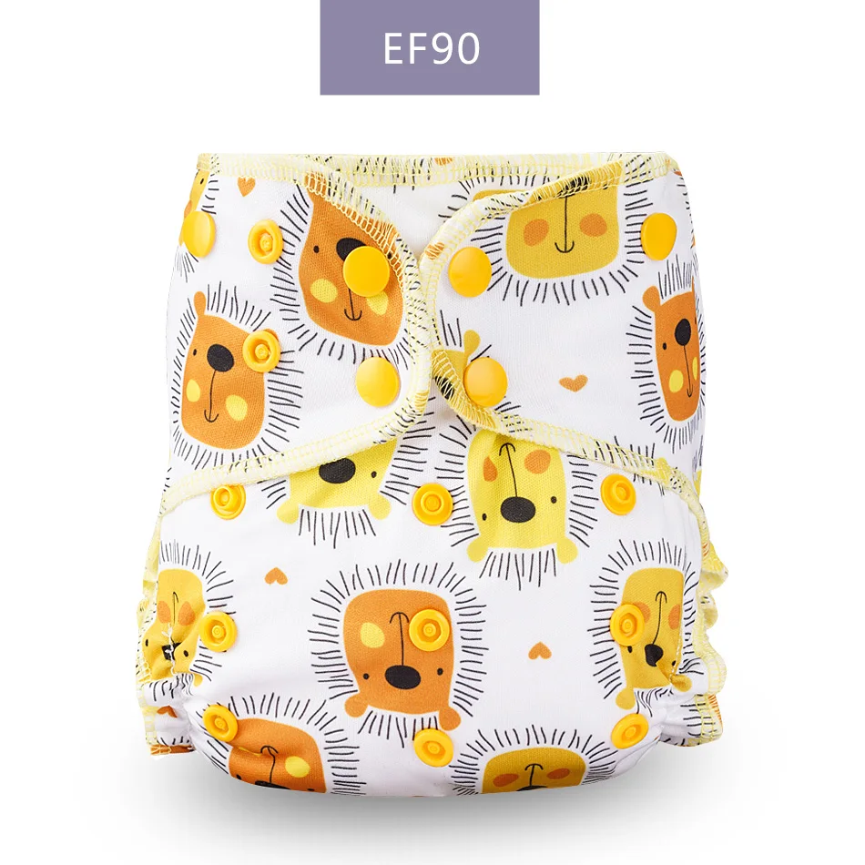 EF90-Cloth Diaper Elinfant Экологичные детские тканевые подгузники многоразовые тяжелые влажные гибридные AIO/AI2 водонепроницаемые бамбуковые моющиеся aio Детские Подгузники - Цвет: EF90-Cloth Diaper