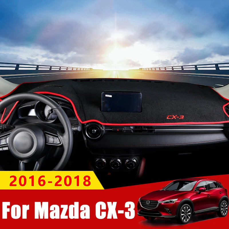 

For MAZDA CX-3 CX3 CX 3 2015 2019 Car Dashboard Cover Dash Mat Sun Shade Pad Instrument Panel Carpet Accessories