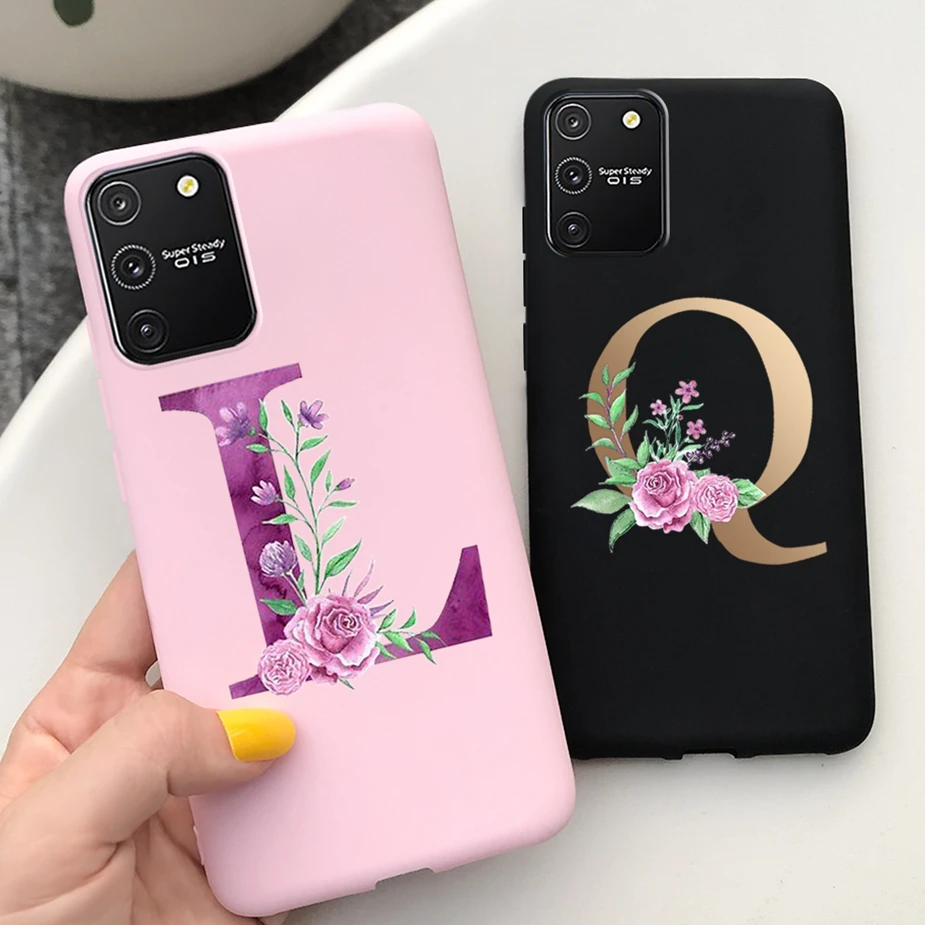 Charming Floral Letters Soft TPU Back Cover