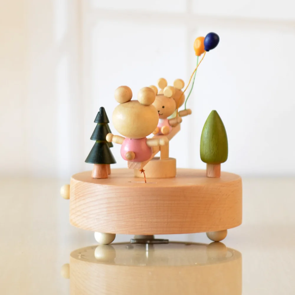 Adorable Wooden Music Box Seesaw Christmas gifts Home Decoration Perfect Gift Present for Lover Friends Children