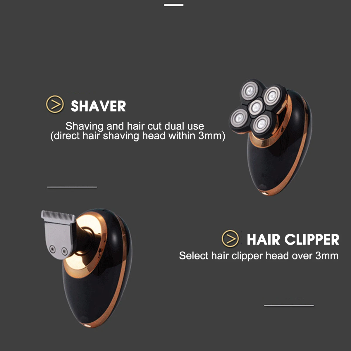 Günstige SPZ 5 In 1 4D Elektrische Rasierer USB Aufladbare IPX5 Ergonomisches Design Für Männer Frauen Glatze Polnischen Haar Clipper trimmer