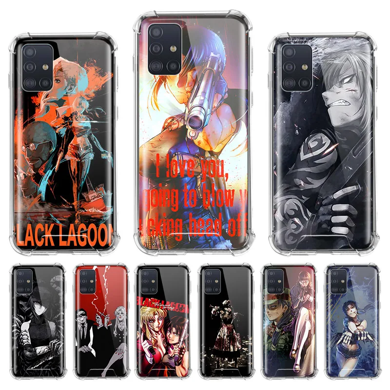 Чехол с рисунком Черной лагуны для Samsung Galaxy A71 A51 M31 A41 A31 A21 A11 A01 M51 M21 M11 подушка