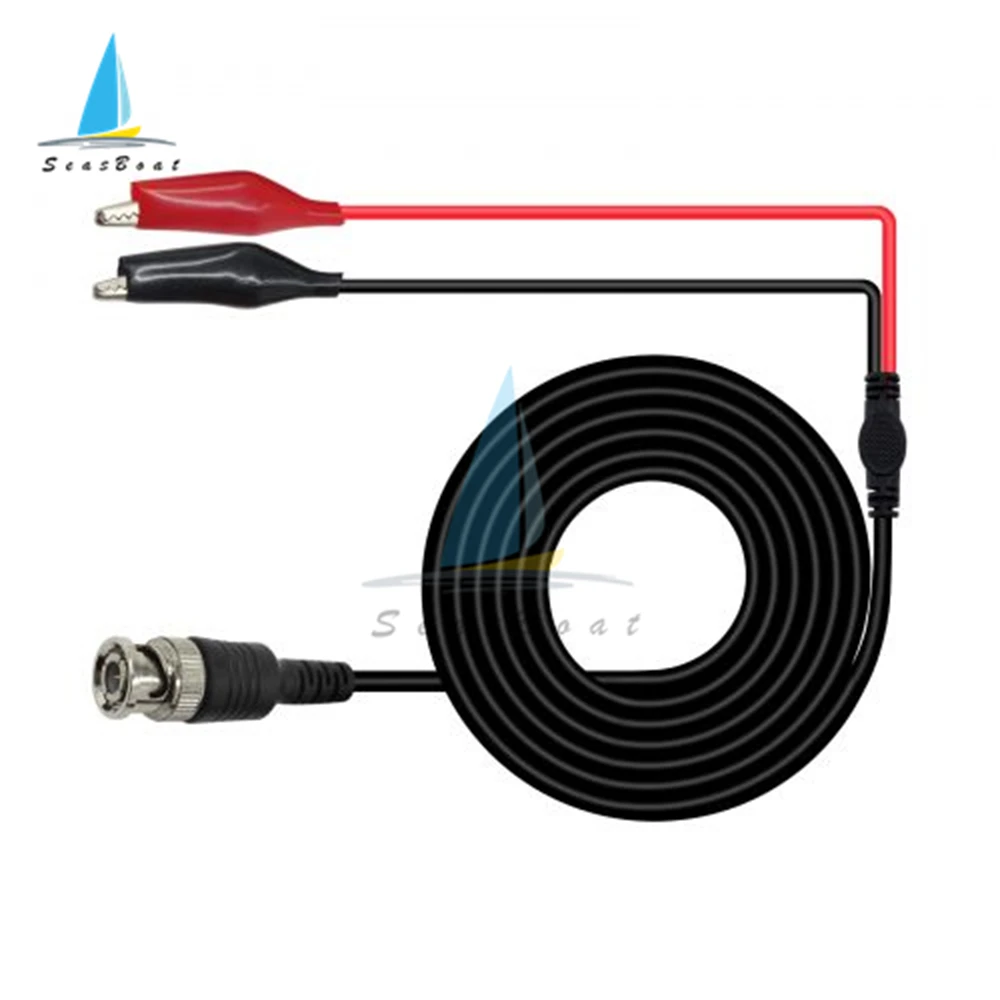 110cm BNC Male Plug Q9 to Dual Alligator Clip Oscilloscope Test Probe