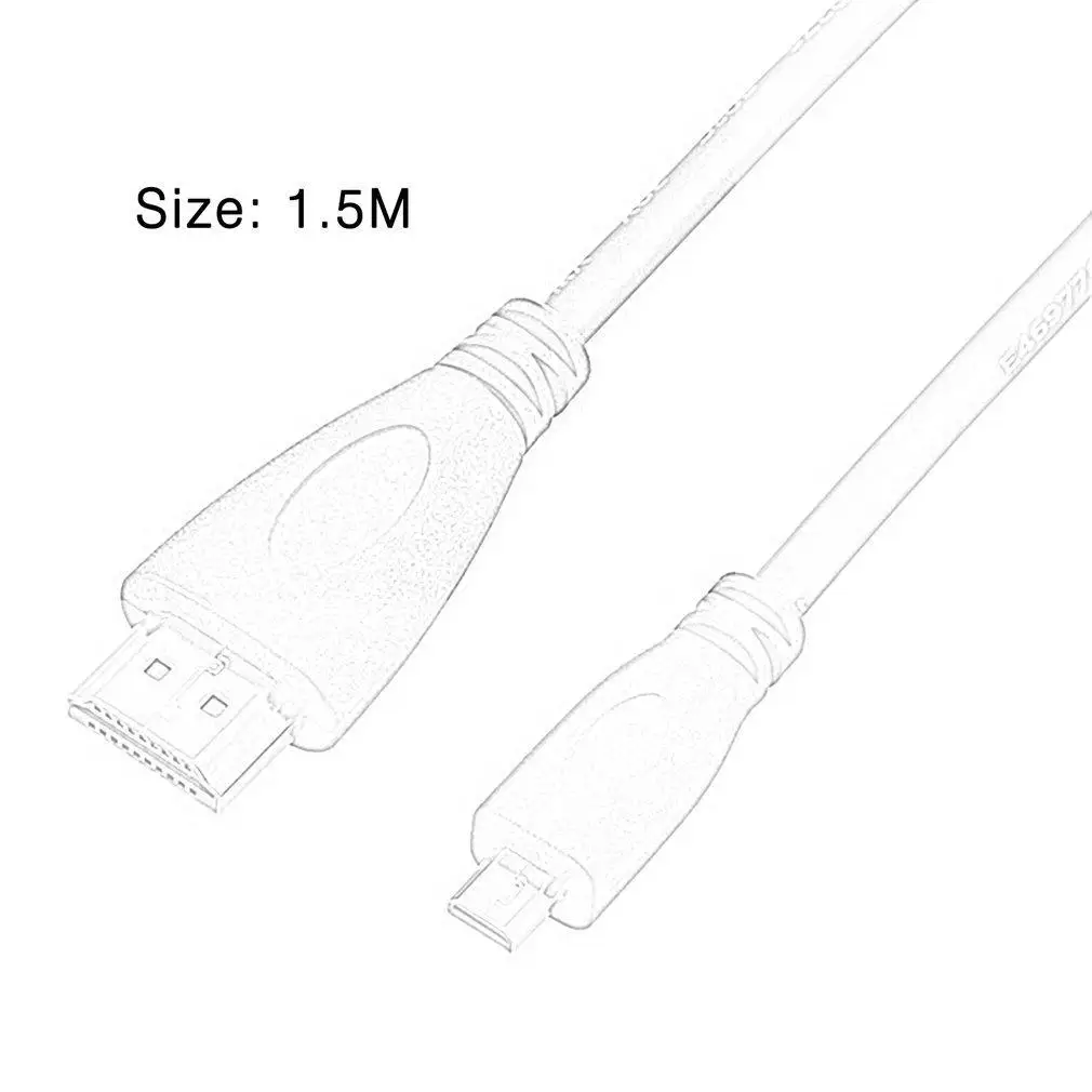 2,5 m HDMI папа к micro HDMI папа Высокоскоростной 1080P HD HDMI кабель 1,4 версия LN