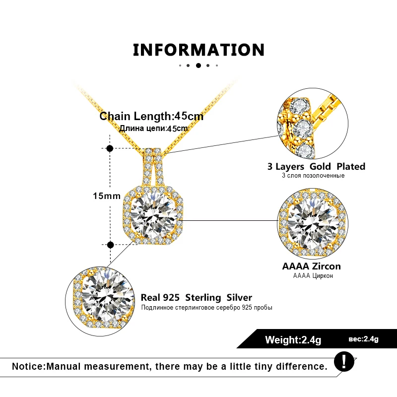 ORSA JEWELS, новинка 925, ожерелье с подвеской для женщин, Стерлинговое Серебро, прозрачный AAAA циркон, модный подарок, вечерние ювелирные изделия на каждый день, SN174