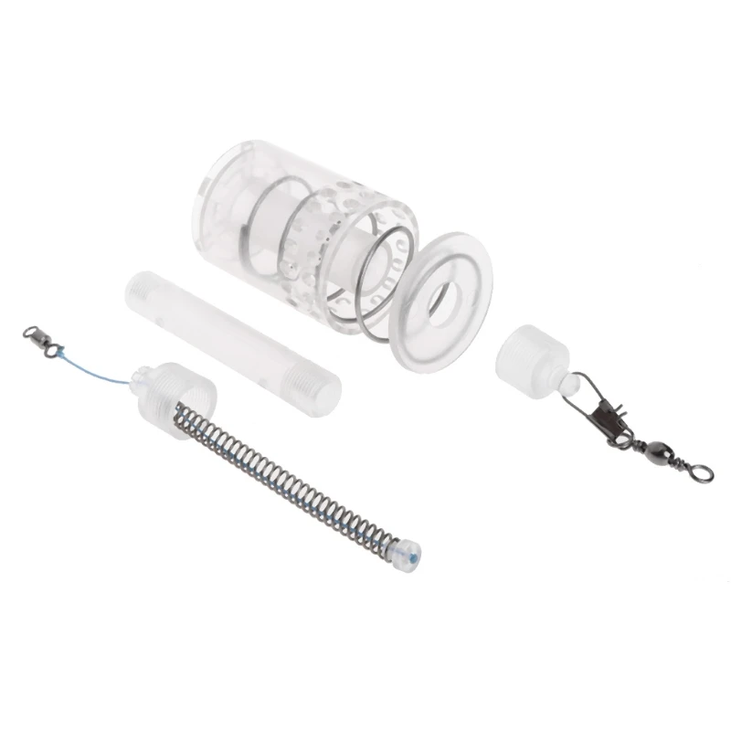 

Fishing Feeder Automatic Tackle Stainless Steel Trap Spring Cage Bait Container