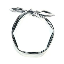 Ободок с бантиком золотого и серебряного цвета для женщин, прочная эластичная резинка для волос, женский макияж, Йога, спортивные украшения для волос, новинка