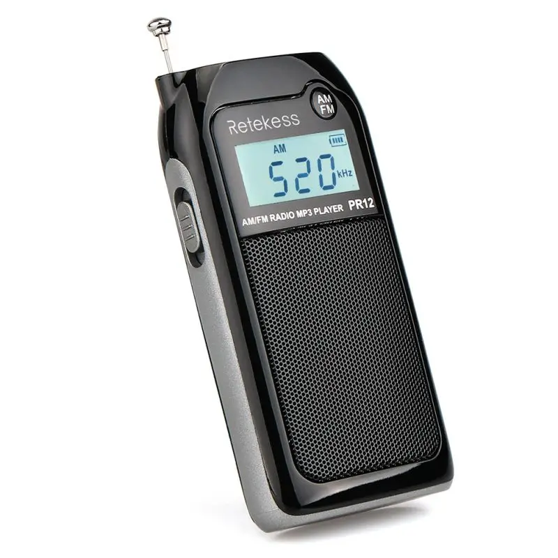

Mini Portable Radio Music Player Retekess PR12 Radio FM/AM MP3 Music Player