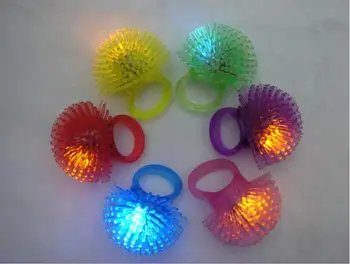 

Halloween Prom LED Flash Finger Ring Plush Hand Laser Light Kids Toys Elastic Rubber Blinking Ring For Party Bar Christmas Gift