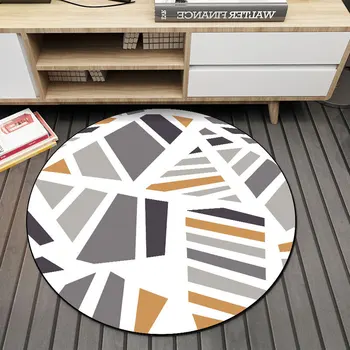 

Nordic Style Round Carpet Irregular Pattern Sofa Side Living Room Decoration Non-slip Hanging Chair Simple Modern Rugs