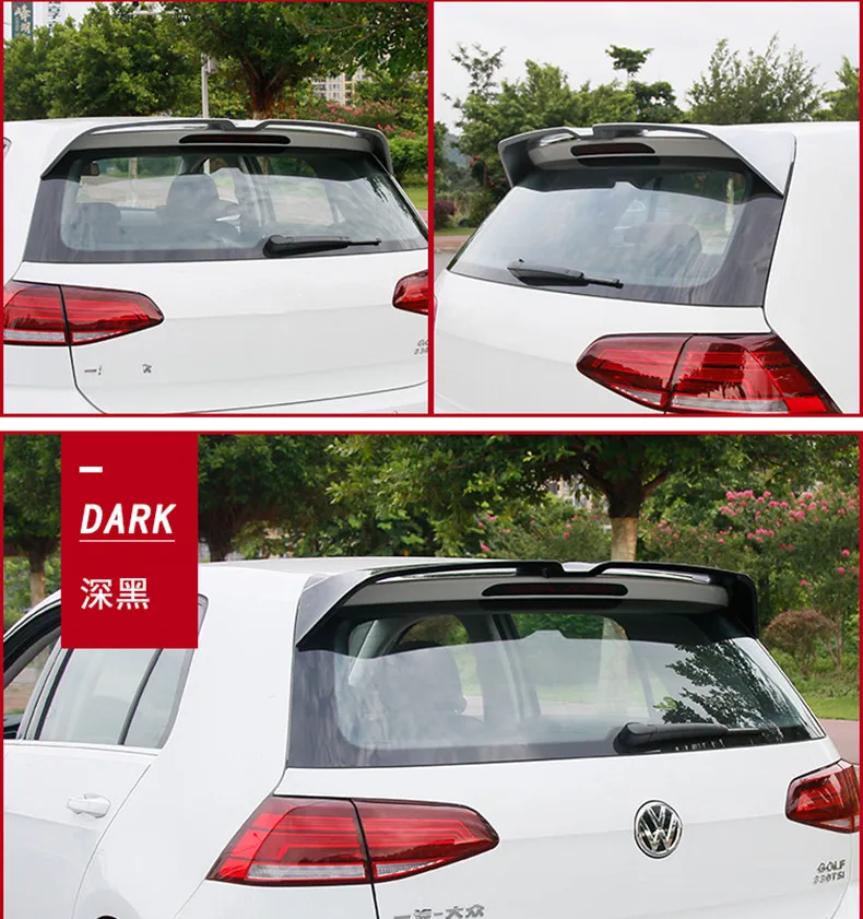 Высокое качество ABS Спойлер для Volkswagen Golf 7 MK7 2013- грунтовка или углеродное волокно декоративный узор заднее крыло Гольф спойлер