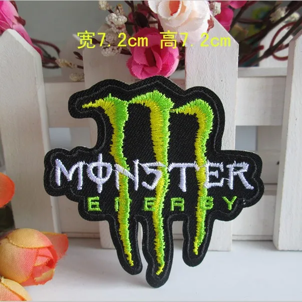 

10pcs/lot Embroidery Patches Letters Clothing Decoration Accessories Monster Diy Iron Heat Transfer Applique Motorcycle Decals